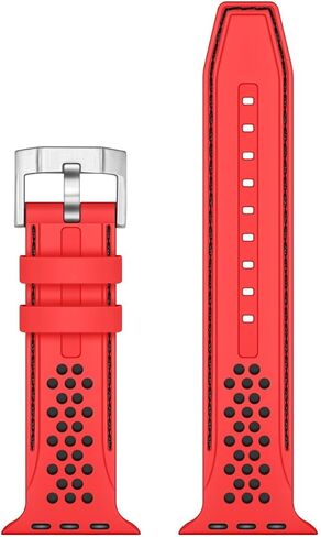 ABNUSR Silicone Rubber Bands for Apple Watch Sport Band 9 8 7 6 5 4 3 2 1 SE SE2 Ultra 2 Two Layers Rally Racing Stitch Sport Watch Straps Compatible iWatch Bands 38mm 40mm 41mm 42mm 44mm 45mm 49mm in Saudi Arabia