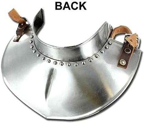 AnNafi® Gorget | Medieval Armour Renaissance Standing Collar Steel Gorget Leather Strap Replica | Armor Costume Wearable for Adult |Armour Reenactment SCA LARP Cosplay Men Drama & Halloween Costumes in Saudi Arabia