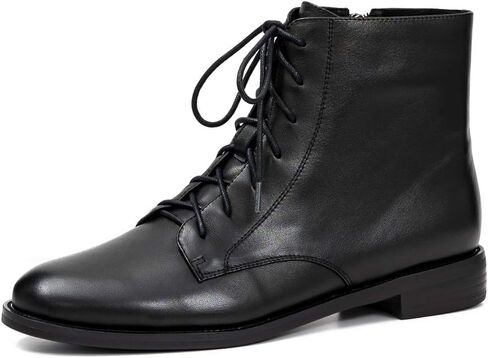 ONEENO Women's Lace-up Leather Ankle Boots in Saudi Arabia
