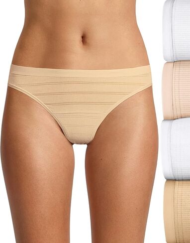 Hanes Womens Ultimate Breathable Comfort Flex Fit Thong 4-Pack in Kuwait