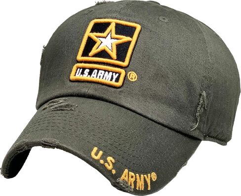 US Army Official Licensed Premium Quality Only Vintage Distressed Hat Veteran Military Star Baseball Cap in Kuwait