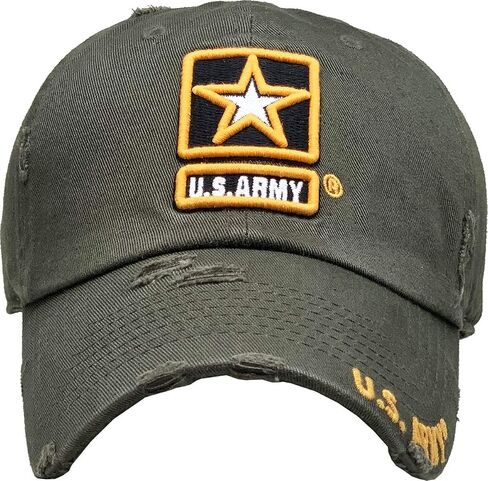 US Army Official Licensed Premium Quality Only Vintage Distressed Hat Veteran Military Star Baseball Cap in Kuwait