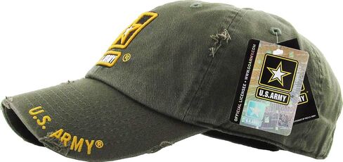 US Army Official Licensed Premium Quality Only Vintage Distressed Hat Veteran Military Star Baseball Cap in Kuwait