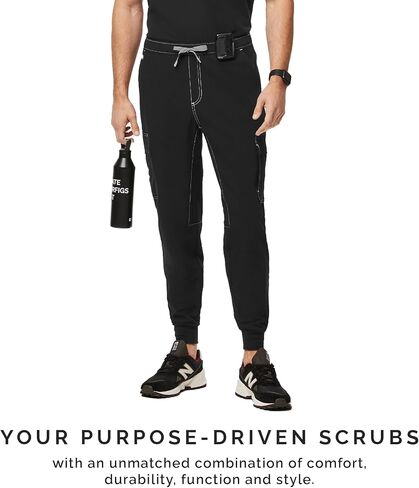 بنطال FIGS Tansen Cargo Jogger Scrub للرجال - مقاس كلاسيكي، 8 جيوب، مطاط في 4 اتجاهات، مضاد للتجاعيد - حصريًا لأمازون in Kuwait