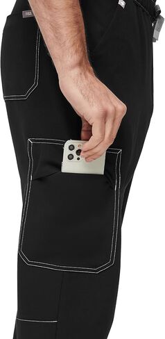 بنطال FIGS Tansen Cargo Jogger Scrub للرجال - مقاس كلاسيكي، 8 جيوب، مطاط في 4 اتجاهات، مضاد للتجاعيد - حصريًا لأمازون in Kuwait