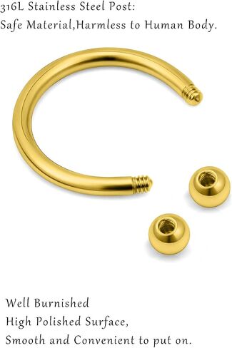 Ovxznts 32PCS 16G Lip Rings Surgical Steel Snake Bite Jewelry Labret Jewelry Monroe Lip Barbell Ring Daith Tragus Helix Piercing Jewelry for Women Men 6mm/8mm/10mm/12mm in Saudi Arabia