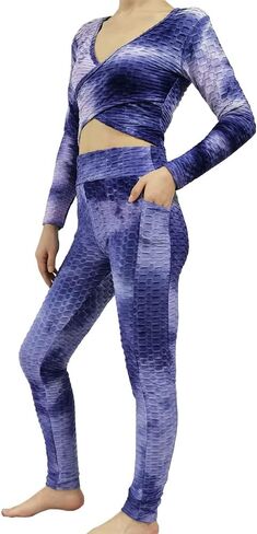 DMLBC Butt Lifting Anti Cellulite Leggings for Women, Athletic Yoga Leggings High Waisted Yoga Pants with Pockets in Kuwait