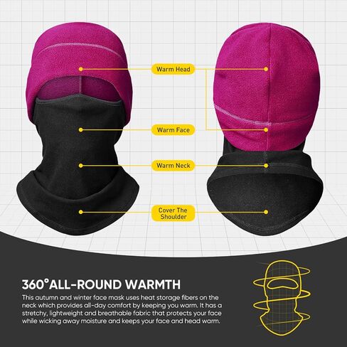 Cold Weather Balaclava Ski Mask Windproof Thermal Winter Scarf Mask Women Neck Warmer Hood for Cycling in Saudi Arabia
