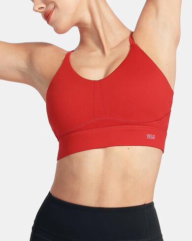 حمالات صدر رياضية بأشرطة قابلة للتعديل من VFUS للنساء، حمالة صدر متقاطعة لطيفة، مبطنة بدون أسلاك للتمرين واليوجا يوميًا in Kuwait