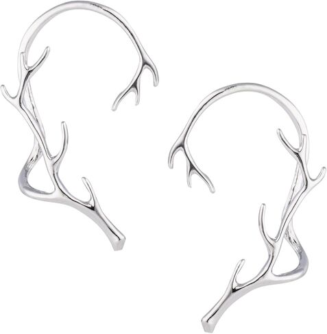 LOREMOW أقراط الأذن كليب للنساء الفتيات الغزلان قرن الوعل الأذن الأصفاد غير ثقب الأذن التفاف فرع الأذن الأصفاد أقراط in Kuwait