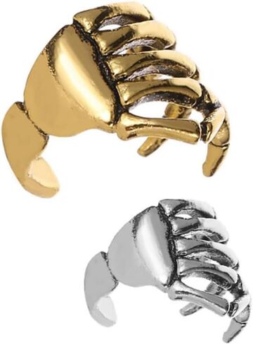 Hand Skeleton Ear Cuff Earrings for Women Fashion Punk Bones of Hand Non-Piercing Cuff Earrings Party Accessories in Saudi Arabia