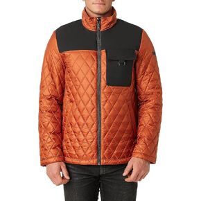 Vince Camuto Men's Quilted Jacket, Orange, XX-Large, Orange, XXL in Saudi Arabia
