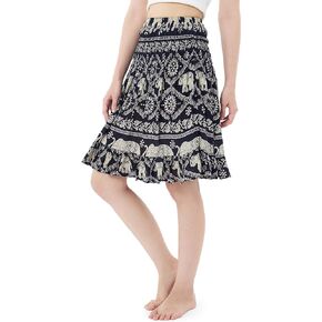 Lannaclothesdesign High Waisted Skirts for Women Short Flowy Summer Skirt Trendy Outfit Knee Length Boho Clothing Fall Skirts