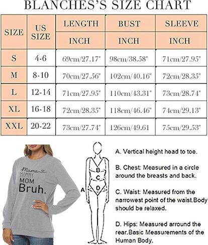 BLANCHES Mama Sweatshirt Women Mama Mommy Mom Bruh Funny Mom Life Sweatshirts Pullover Tops Casual Loose Long Sleeve Shirt in Kuwait