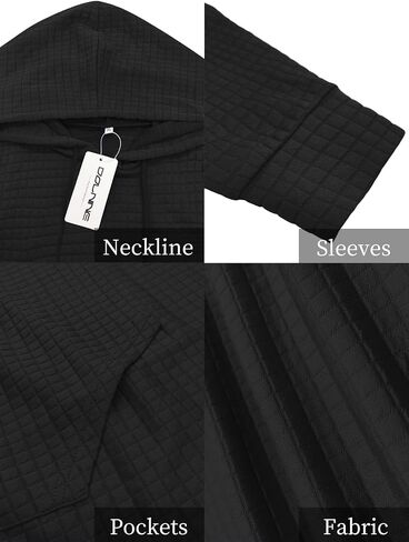 DOLNINE Plus Size Hoodies for Women Casual Long Sleeve Sweatshirts Drawstring Pullover Tops with Pocket in Kuwait