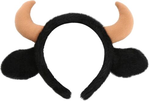 CHEU Cow Headband with bull horns and cattle ears for Christmas costume in Saudi Arabia