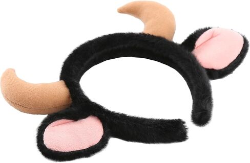 CHEU Cow Headband with bull horns and cattle ears for Christmas costume in Saudi Arabia