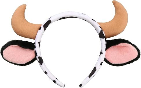 CHEU Cow Headband with bull horns and cattle ears for Christmas costume in Saudi Arabia