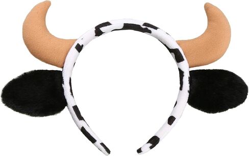 CHEU Cow Headband with bull horns and cattle ears for Christmas costume in Saudi Arabia