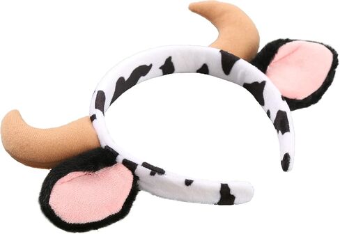 CHEU Cow Headband with bull horns and cattle ears for Christmas costume in Saudi Arabia