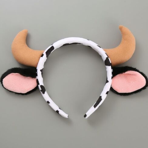 CHEU Cow Headband with bull horns and cattle ears for Christmas costume in Saudi Arabia