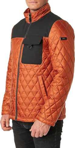 Vince Camuto Men's Quilted Jacket, Orange, XX-Large in Saudi Arabia