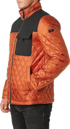 Vince Camuto Men's Quilted Jacket, Orange, XX-Large in Saudi Arabia