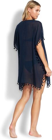 Seafolly Women's Kaftan Tassel Trim Cover Up Dress in Saudi Arabia