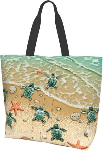 حقائب حمل قماشية مع جيب داخلي، حقائب تسوق قابلة لإعادة الاستخدام وكبيرة السعة، حقيبة حمل قابلة للغسل للنساء معلم الأم in Kuwait