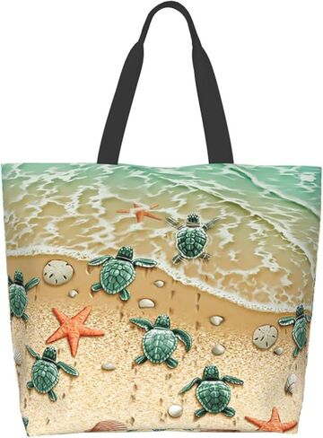 حقائب حمل قماشية مع جيب داخلي، حقائب تسوق قابلة لإعادة الاستخدام وكبيرة السعة، حقيبة حمل قابلة للغسل للنساء معلم الأم in Kuwait