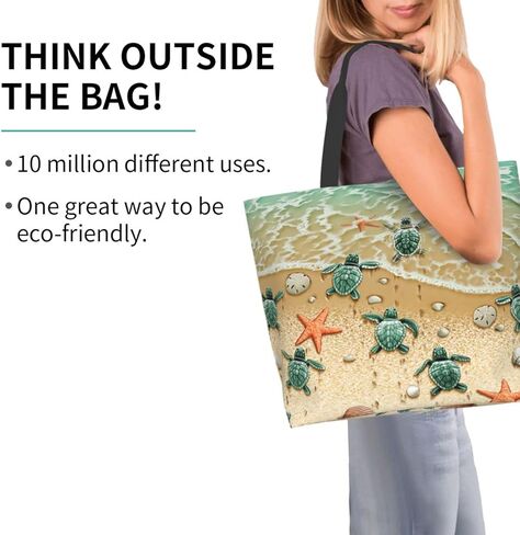 حقائب حمل قماشية مع جيب داخلي، حقائب تسوق قابلة لإعادة الاستخدام وكبيرة السعة، حقيبة حمل قابلة للغسل للنساء معلم الأم in Kuwait