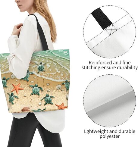 حقائب حمل قماشية مع جيب داخلي، حقائب تسوق قابلة لإعادة الاستخدام وكبيرة السعة، حقيبة حمل قابلة للغسل للنساء معلم الأم in Kuwait