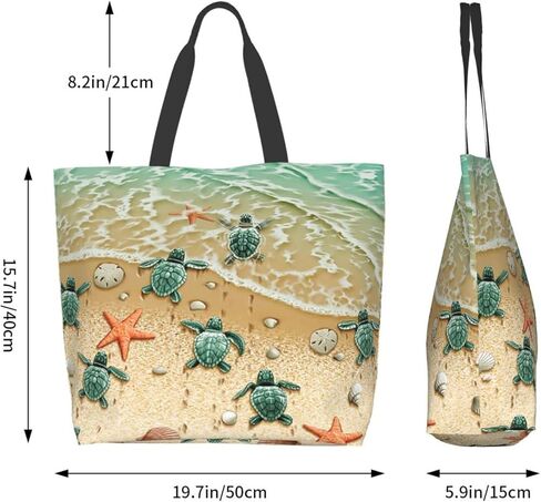 حقائب حمل قماشية مع جيب داخلي، حقائب تسوق قابلة لإعادة الاستخدام وكبيرة السعة، حقيبة حمل قابلة للغسل للنساء معلم الأم in Kuwait