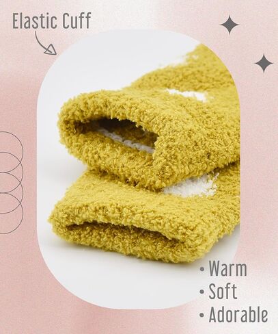 جوارب نسائية مريحة وناعمة، جوارب شبشب شيربا قطيفة من شانيل، جوارب دائرية منفوشة، جورب نوم منزلي كاجوال، 4 أزواج in Kuwait