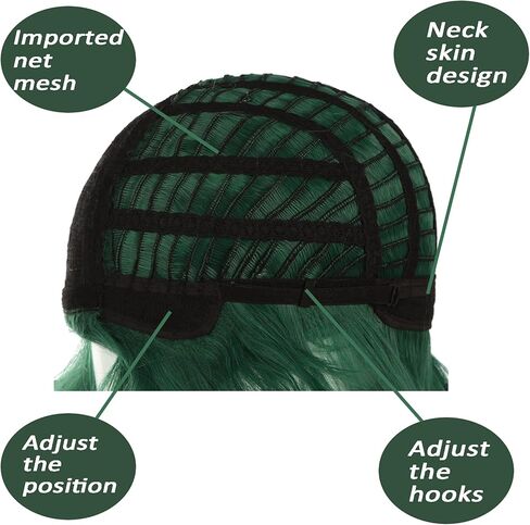 LTAKK Sk8 شعر مستعار إنفينيتي التأثيري ميا كوسبلاي شعر أسود قصير مقاوم للحرارة in Kuwait