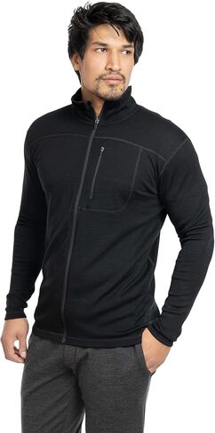 ملابس صوفية للرجال من صوف Merino Pro-Knit بسحّاب - ماصة للتنفس ومضادة للرائحة in Kuwait