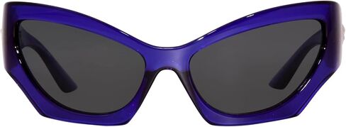 Versace VE4450 541987 Sunglasses Women's Transparent Violet/Dark Grey 60mm in Saudi Arabia