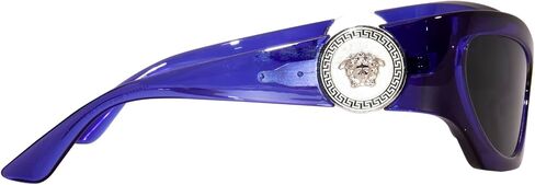 Versace VE4450 541987 Sunglasses Women's Transparent Violet/Dark Grey 60mm in Saudi Arabia