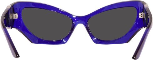Versace VE4450 541987 Sunglasses Women's Transparent Violet/Dark Grey 60mm in Saudi Arabia