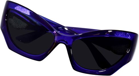 Versace VE4450 541987 Sunglasses Women's Transparent Violet/Dark Grey 60mm in Saudi Arabia