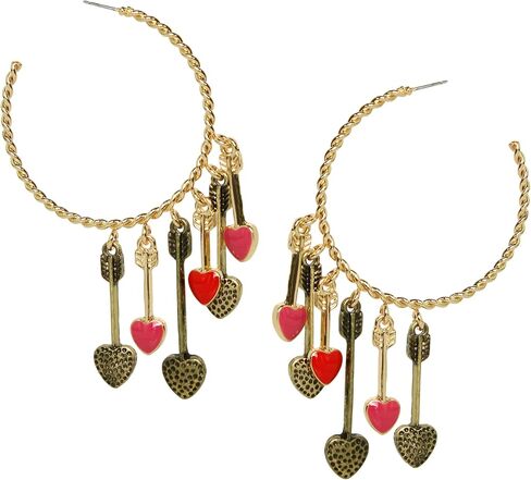Betsey Johnson Womens Mixed Charm Earrings in Saudi Arabia