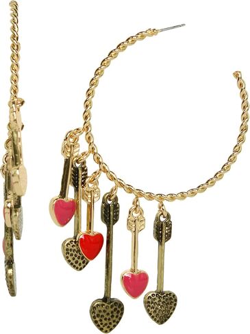 Betsey Johnson Womens Mixed Charm Earrings in Saudi Arabia