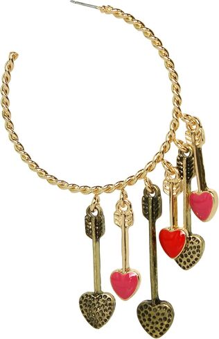 Betsey Johnson Womens Mixed Charm Earrings in Saudi Arabia