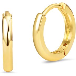 14k الذهب مطلي النحاس الصغيرة عادي هوب هغي الفتيات أقراط in Kuwait