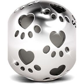 GNOCE Pet Dog Bowl Bead Charm For Women, S925 Sterling Silver Bead Charm NecklaceBracelet for Her, Jewelry Gift in Kuwait