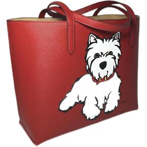 Marc Tetro Westie Tote Bag On Red in Kuwait