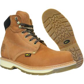 حذاء العمل وولف | جلد البقر المكسيكي الأصلي المقاوم للماء | مقاومة الزيت والماء | معزول | نعل مطاطي مانع للانزلاق | اصبع القدم الناعمة | طوق مريح مبطن | البناء | معدات الوقاية الشخصية الصناعية in Kuwait