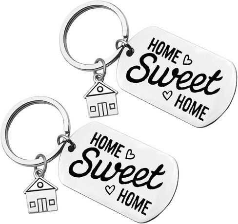 2Pcs New Home Keychain Couples First Home Gift Sweet Home Gift for Couple New House Keychain Housewarming Gift in Saudi Arabia