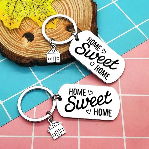 2Pcs New Home Keychain Couples First Home Gift Sweet Home Gift for Couple New House Keychain Housewarming Gift in Saudi Arabia