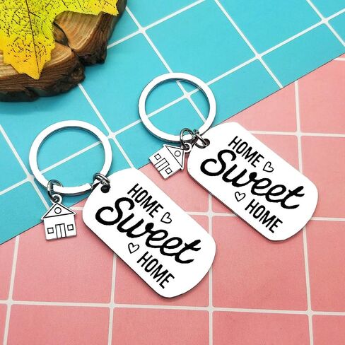 2Pcs New Home Keychain Couples First Home Gift Sweet Home Gift for Couple New House Keychain Housewarming Gift in Saudi Arabia